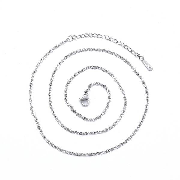 Non-Tarnish 304 Stainless Steel Cable Chains Necklace for Men Women