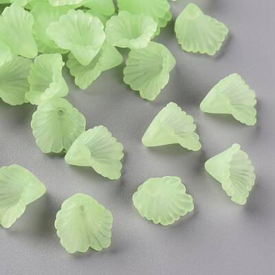 Frosted Acrylic Bead Caps
