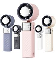 Portable Handheld Cold Pressure Fan Adjustable Turbo Mini Fan USB Rechargeable Digital Display Fan for Women Men Travel Outdo...