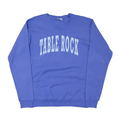 HANES Comfort Wash Table Rock USA Sweatshirt Blue Mens S