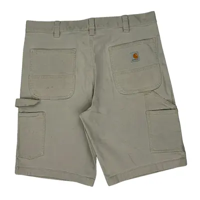 Carhartt Carpenter Shorts - 36W 10L Beige Cotton Blend