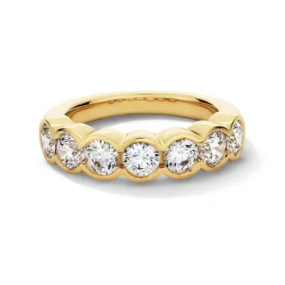 14K Gold 2 CT. T.W Round Cut Lab Created Diamond Wedding Ring D Color VS1-VVS1 Clarity 3EX