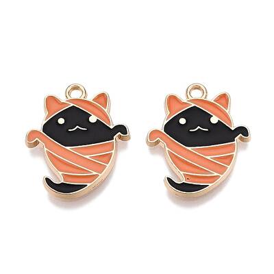 Halloween Theme Rack Plating Alloy Enamel Pendants