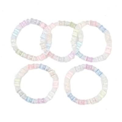 Natural Selenite Beaded Stretch Bracelets for Women