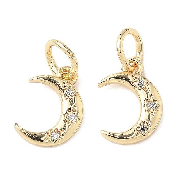 Brass Micro Pave Cubic Zirconia Pendants