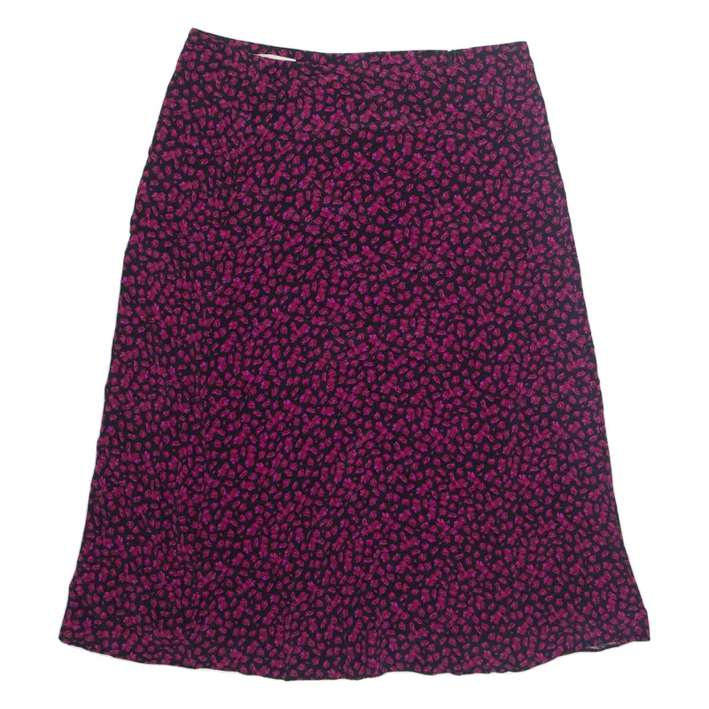 HOBBS LONDON Womens A-Line Skirt Pink Knee Length Viscose Floral UK 14