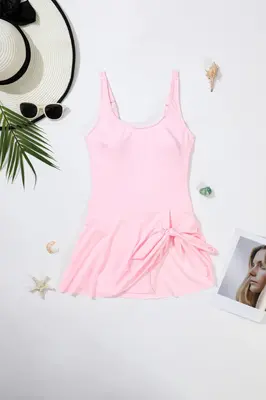 One Piece Swimdress Swimsuits for Women Tummy Control Swim Dresses Skirt Bathing Suit