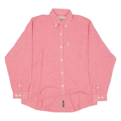 BEN SHERMAN Womens Shirt Red Check Long Sleeve L