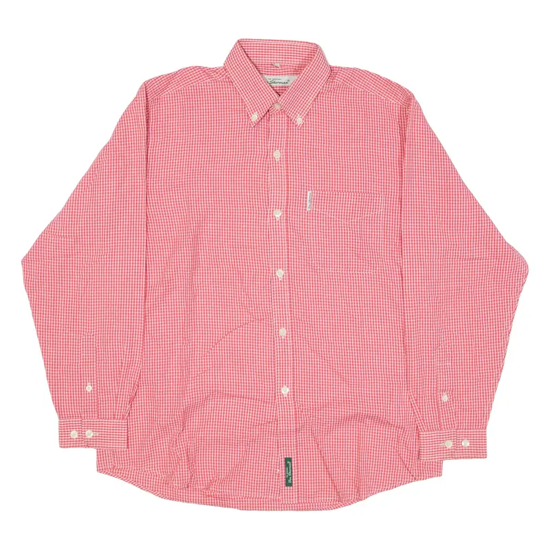 BEN SHERMAN Womens Shirt Red Check Long Sleeve L