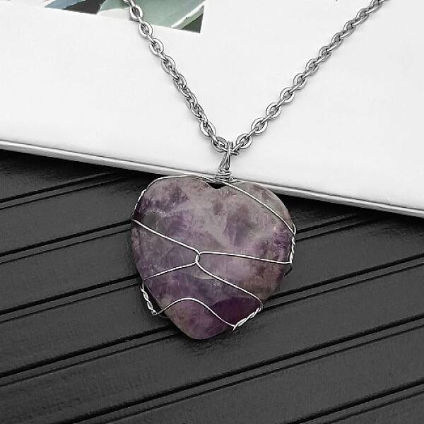 Natural Amethyst Pendant Necklaces