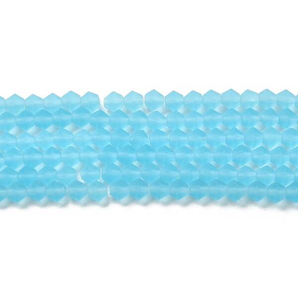 Imitate Austrian Crystal Frosted Glass Beads Strands