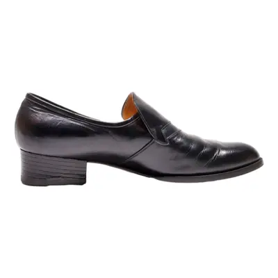 Loafer Shoes Black Leather Womens UK 8