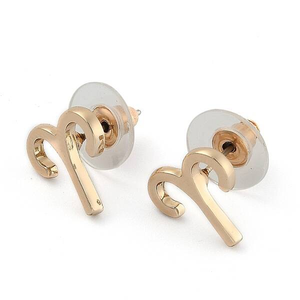 12 Constellation/Zodiac Sign Alloy Stud Earrings