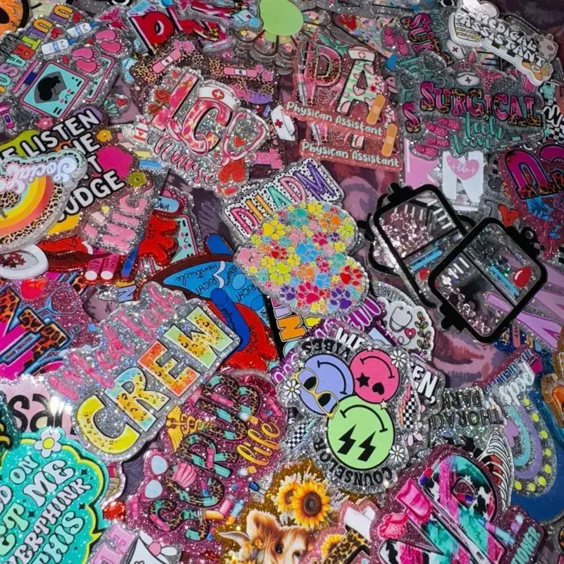 Acrylic Badge reel live claim