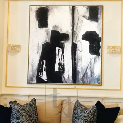 Acrylic Painting Black And White Black And White Art Canvas Painting Wall Art | EVOLUTION
