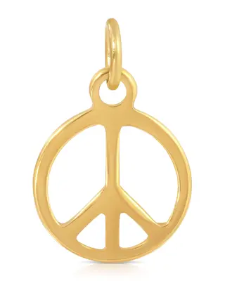 Peace Sign Charm | Metal Color: Gold
