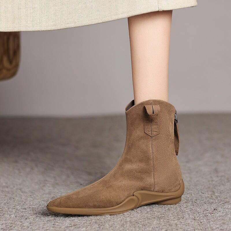 CHIKO Adriaré Pointy Toe Block Heels Ankle Boots
