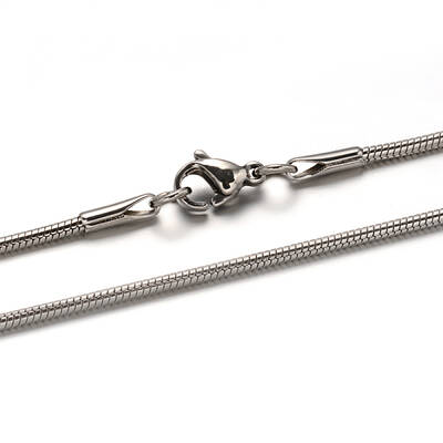 Non-Tarnish 304 Stainless Steel Snake Chain Necklaces