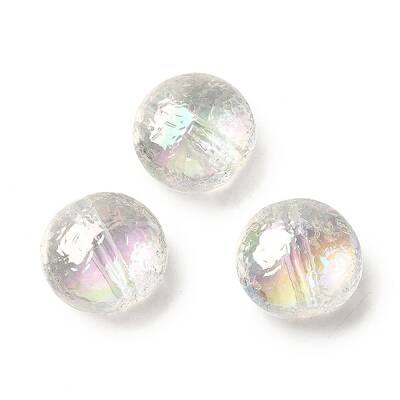 Transparent UV Plating Rainbow Iridescent Acrylic Beads