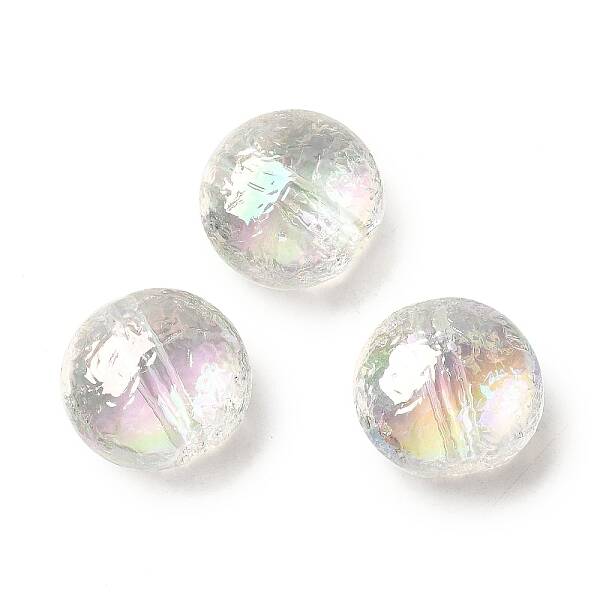 Transparent UV Plating Rainbow Iridescent Acrylic Beads