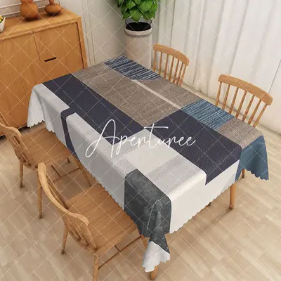 Aperturee Geometric Patterns Abstract Rectangle Tablecloth, 52 x 70 inch, 30.82 USD, rectangle tablecloths, ZJY05001-A