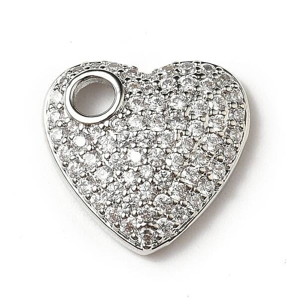 Brass Micro Pave Cubic Zirconia Charms