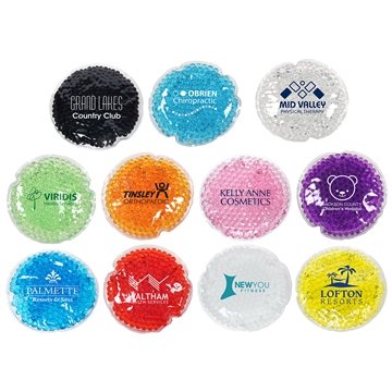 100 Customized Round Aqua Pearls Hot Cold Pack - FDA Certified