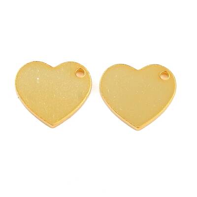 925 Sterling Silver Blank Heart Charms