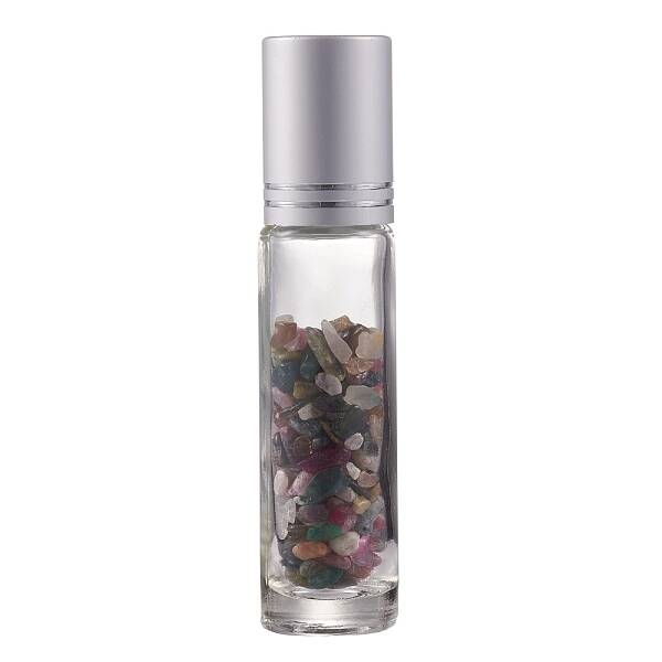 Natural Tourmaline Chip Bead Roller Ball Bottles