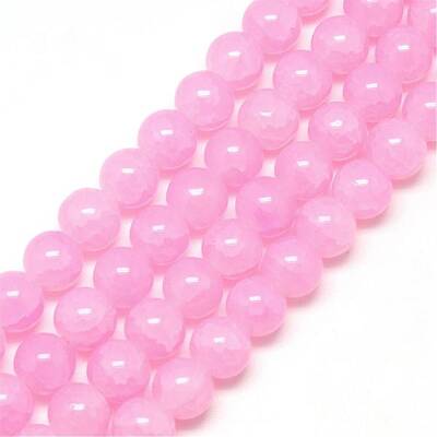 Baking Painted Crackle Glass Bead Strands