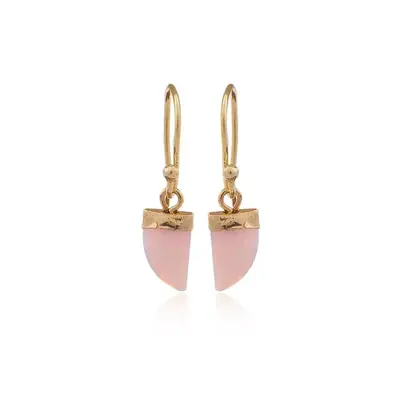 18k Gold-Plated Pink Opalite Earrings | Title: Title