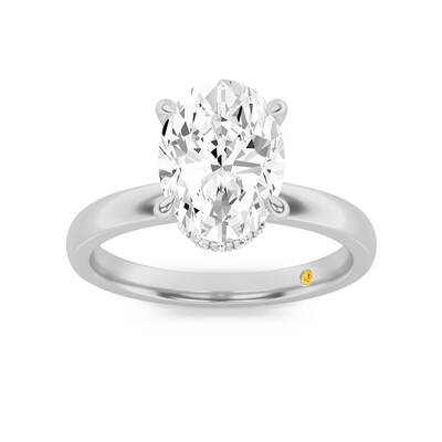 Laura Secret Halo Oval Lab Grown Diamond Engagement Ring | 10K White Gold 1 5/8 CT. TW.