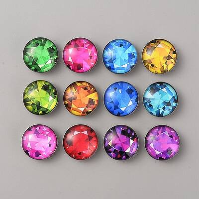 Platinum Plated Brass Jewelry Snap Buttons