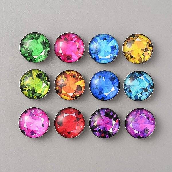 Platinum Plated Brass Jewelry Snap Buttons