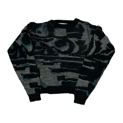 Abstract Pattern Saturdays Jumper - Small Black Acrylic