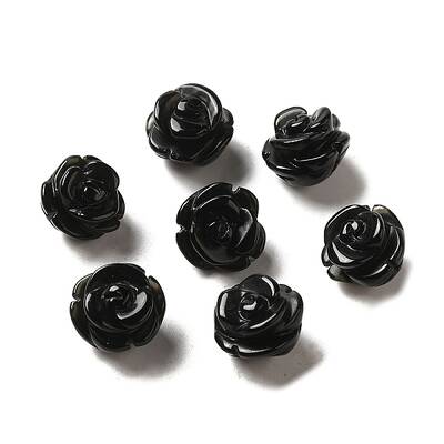 Dyed & Heated Natural Black Agate Scattered Beads