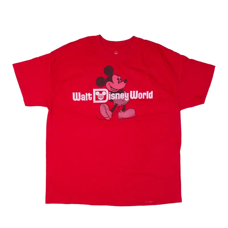 DISNEY World Mickey Mouse Hanes T-Shirt Red Short Sleeve Mens 2XL