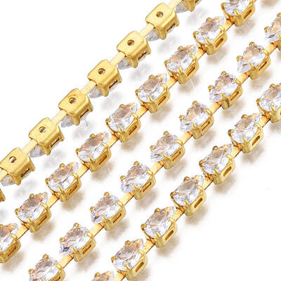 Teardrop Cubic Zirconia Strass Chains