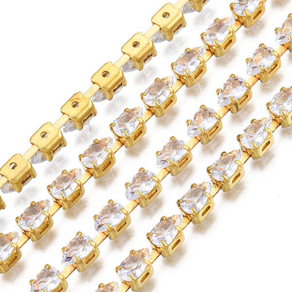 Teardrop Cubic Zirconia Strass Chains