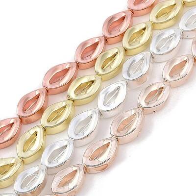 Electroplated Synthetic Non-magnetic Hematite Beads Strands