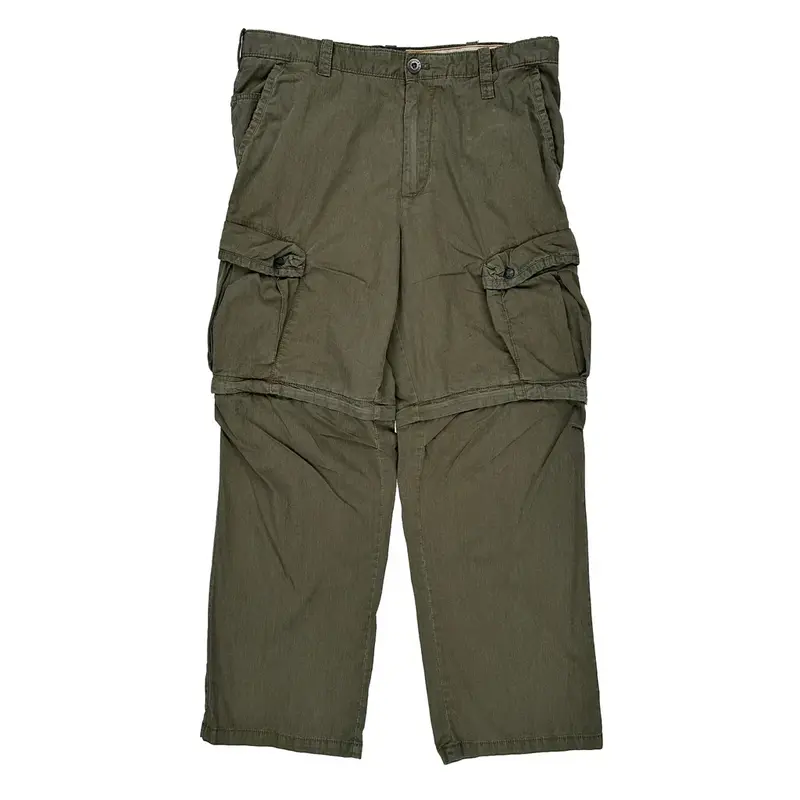 Convertible Timberland Cargo Trousers - 36? Waist Khaki Cotton Blend