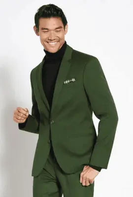 Suit And Turtleneck Combo - Turtleneck Prom Outfits - Prom Turtleneck  Black Suit