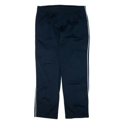 CHAMPION Womens Track Pants Blue Wide-Leg L W34 L30
