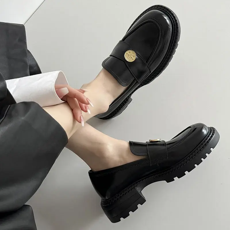 CHIKO Lilah Round Toe Block Heels Loafers Shoes