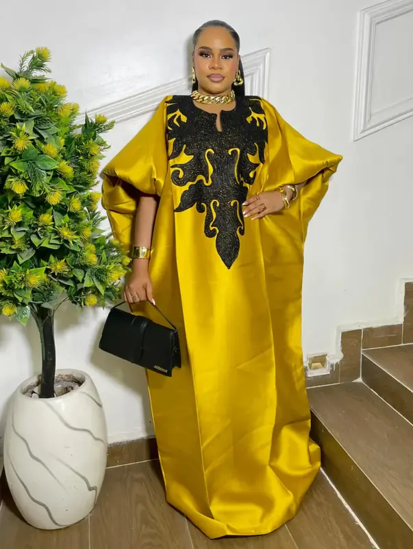 ROYAL EMBROIDERED BUBU (MUSTARD YELLOW)