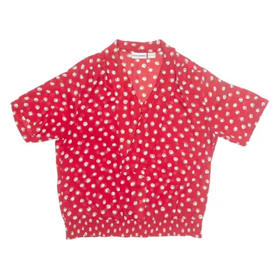 ALFRED DUNNER Elasticated Hem Womens Printed Blouse Red Spotted M