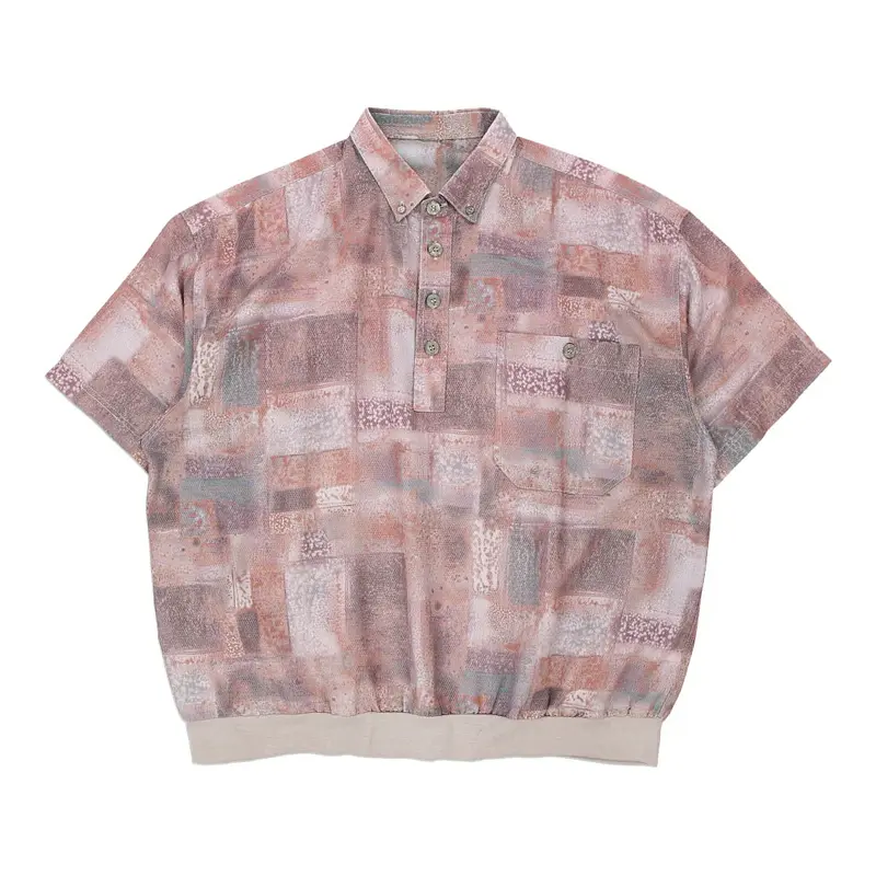 Unbranded Patterned Shirt - Large Pink Viscose