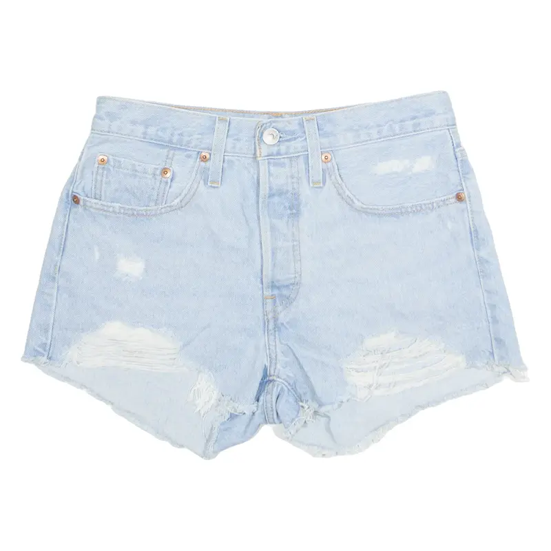 LEVI'S 501 Cut Off Womens Denim Shorts Blue XS W26