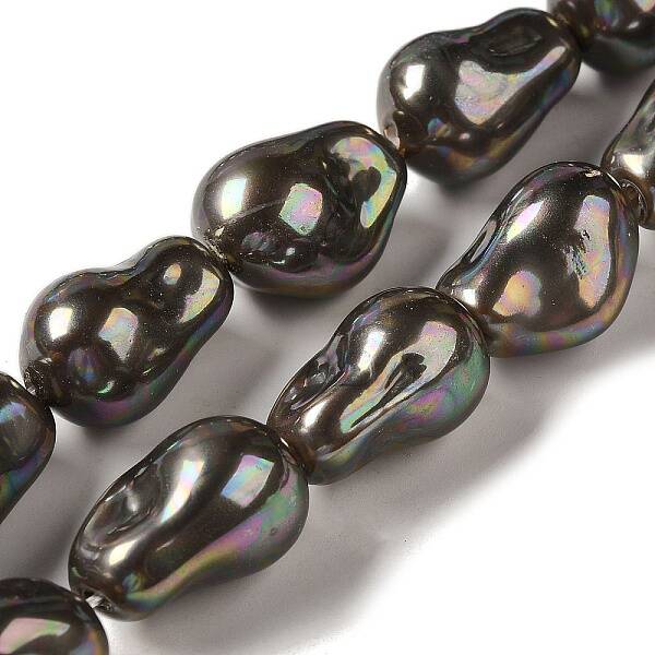 Electroplated Shell Pearl Beads Strands