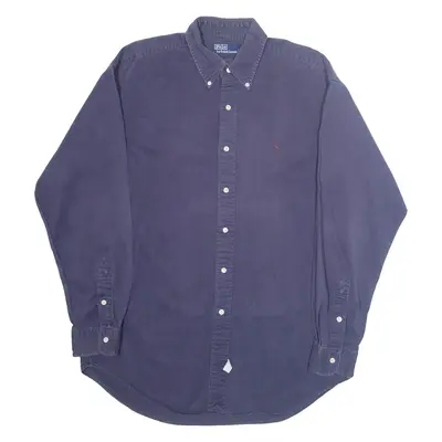 POLO RALPH LAUREN Mens Plain Shirt Purple Long Sleeve M